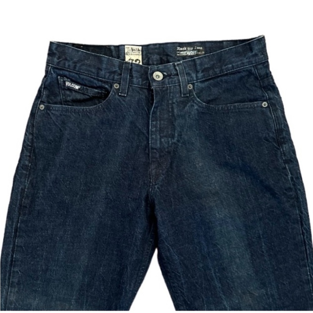 Volcom Zip Relaxed Fit Men's Denim Jeans, Dark Blue, Size 32 x 34 - Picture 3 of 12